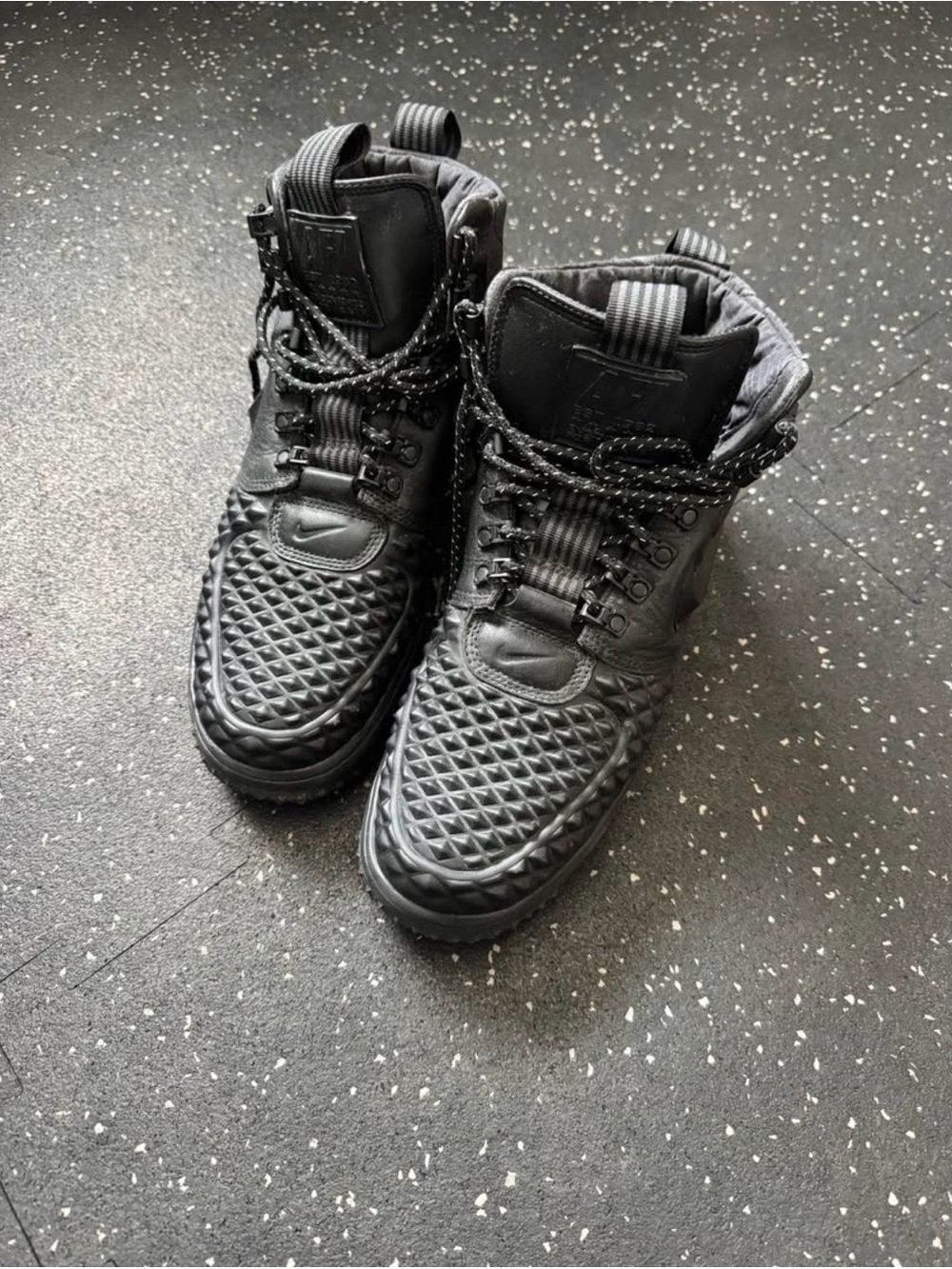 Nike Men’s All-Black Textured High-Top Boots